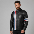 Easy Rider Motorcycle Riding Jacket with Racing Stripes