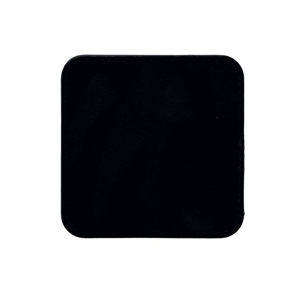 Beverage Coasters Set with Matching Leather Holder for Drinks