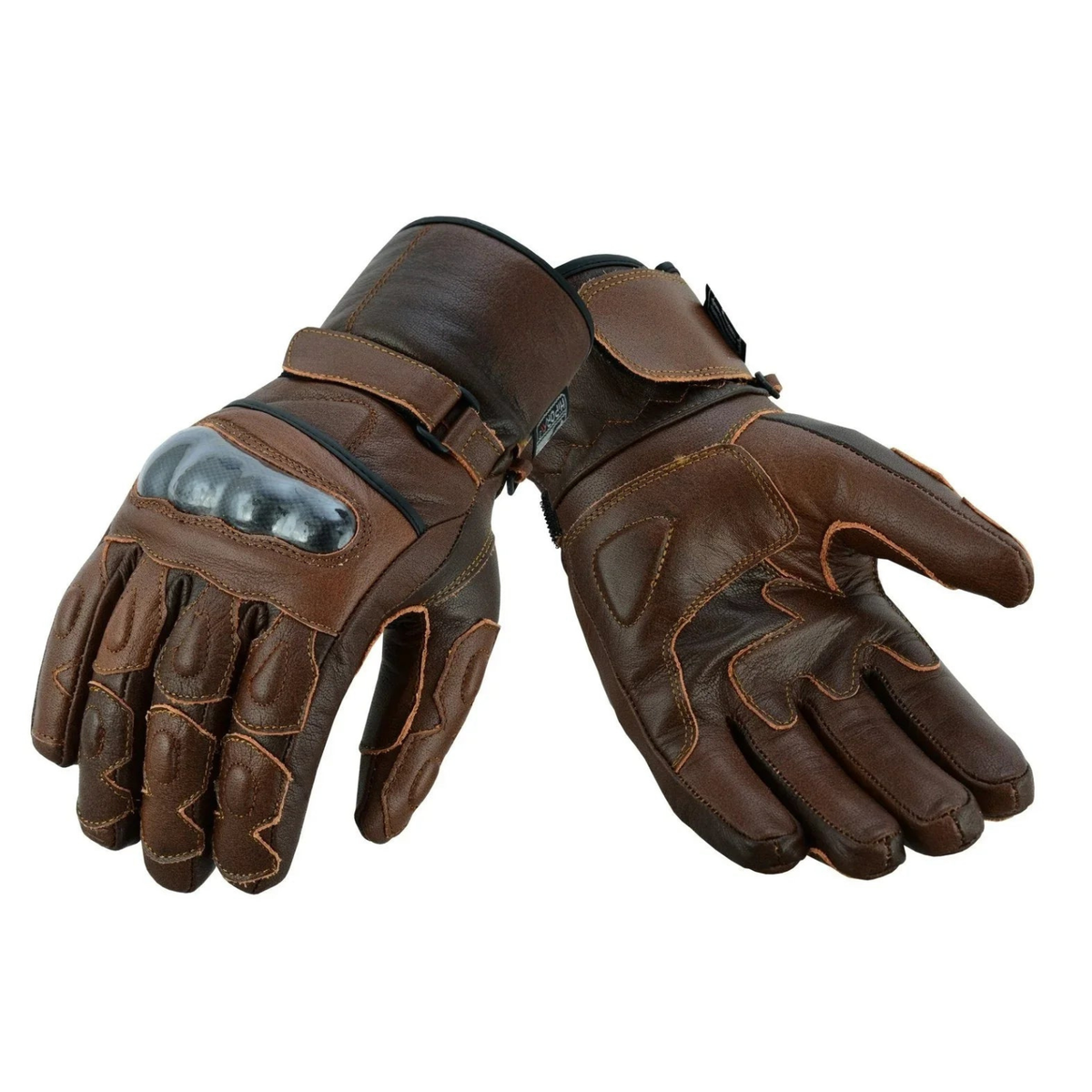 Leather Winter Gloves Men Armoured Motorcycle Riding Gloves
