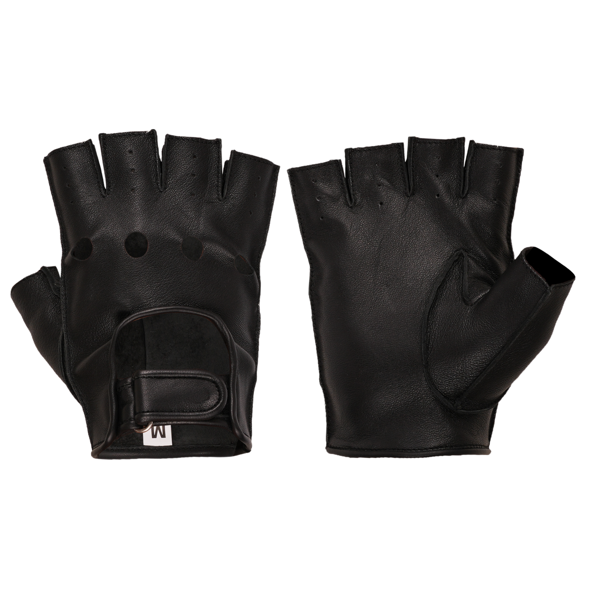 Fingerless Leather Gloves for Men in Nappa Leather