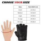 Fingerless Leather Gloves for Men in Nappa Leather