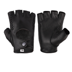 Fingerless Leather Gloves for Men in Nappa Leather