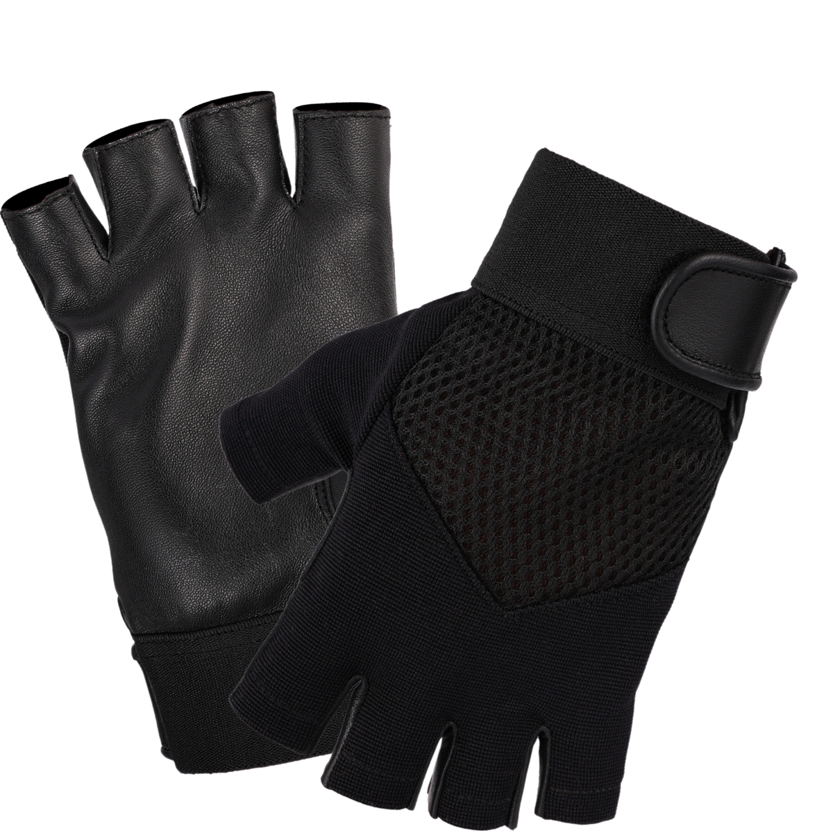 Fingerless Leather Gloves for Men in Nappa Leather