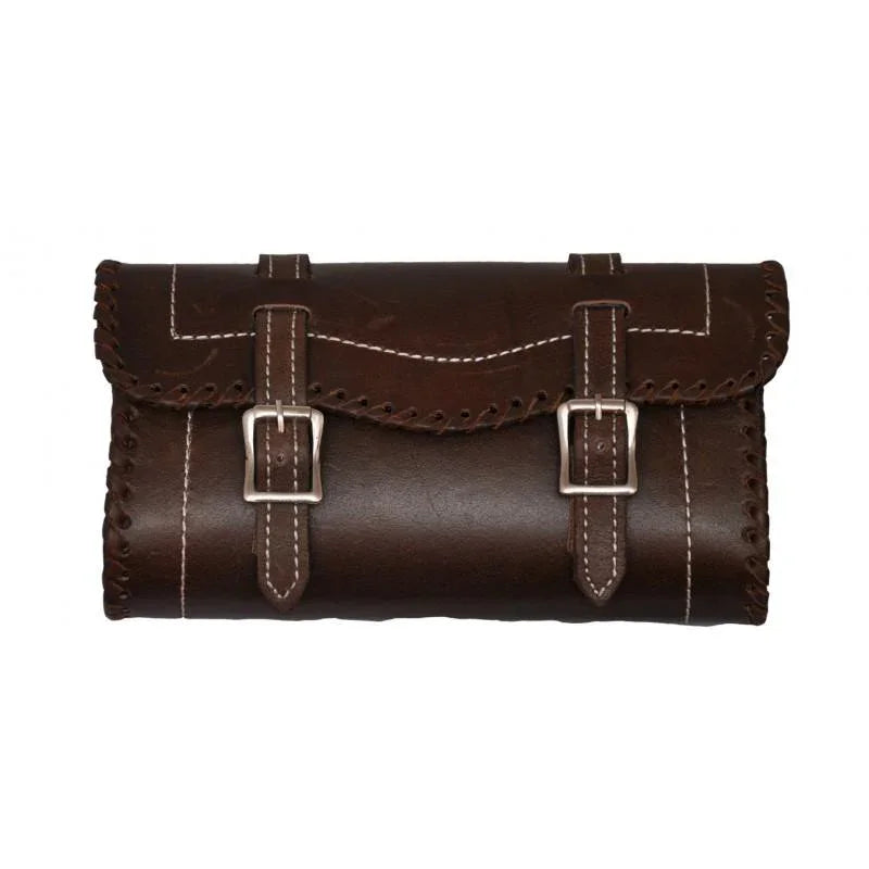 Leather Tool Pouch Motorcycle Storage in Cowhide Leather