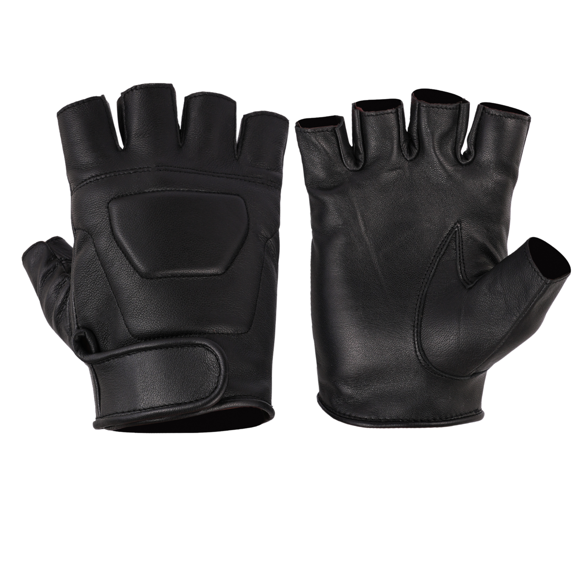 Fingerless Leather Gloves for Men in Nappa Leather