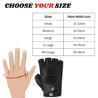 Fingerless Leather Gloves for Men in Nappa Leather
