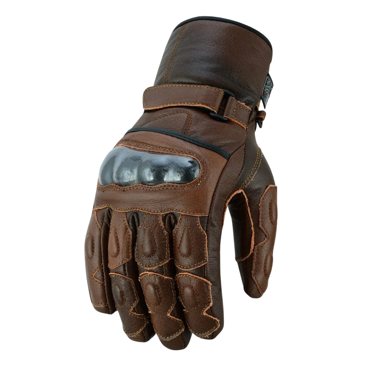 Leather Winter Gloves Men Armoured Motorcycle Riding Gloves
