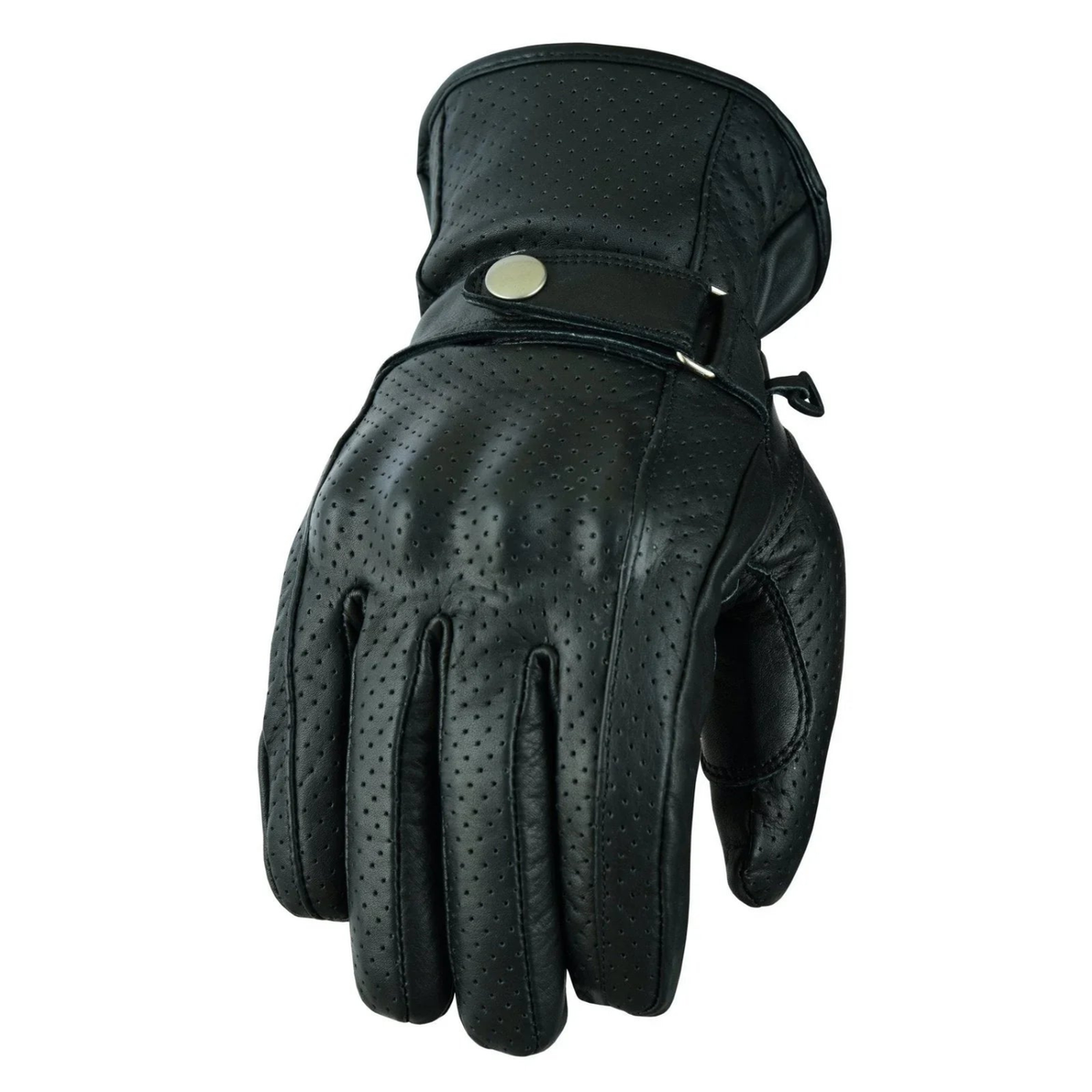 Motorcycle Gloves for Summer with Vintage Vented Leather Design
