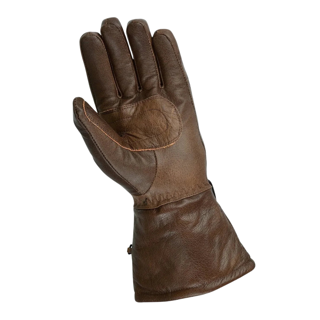 Biker Leather Gloves with Waterproof Thermal Protection