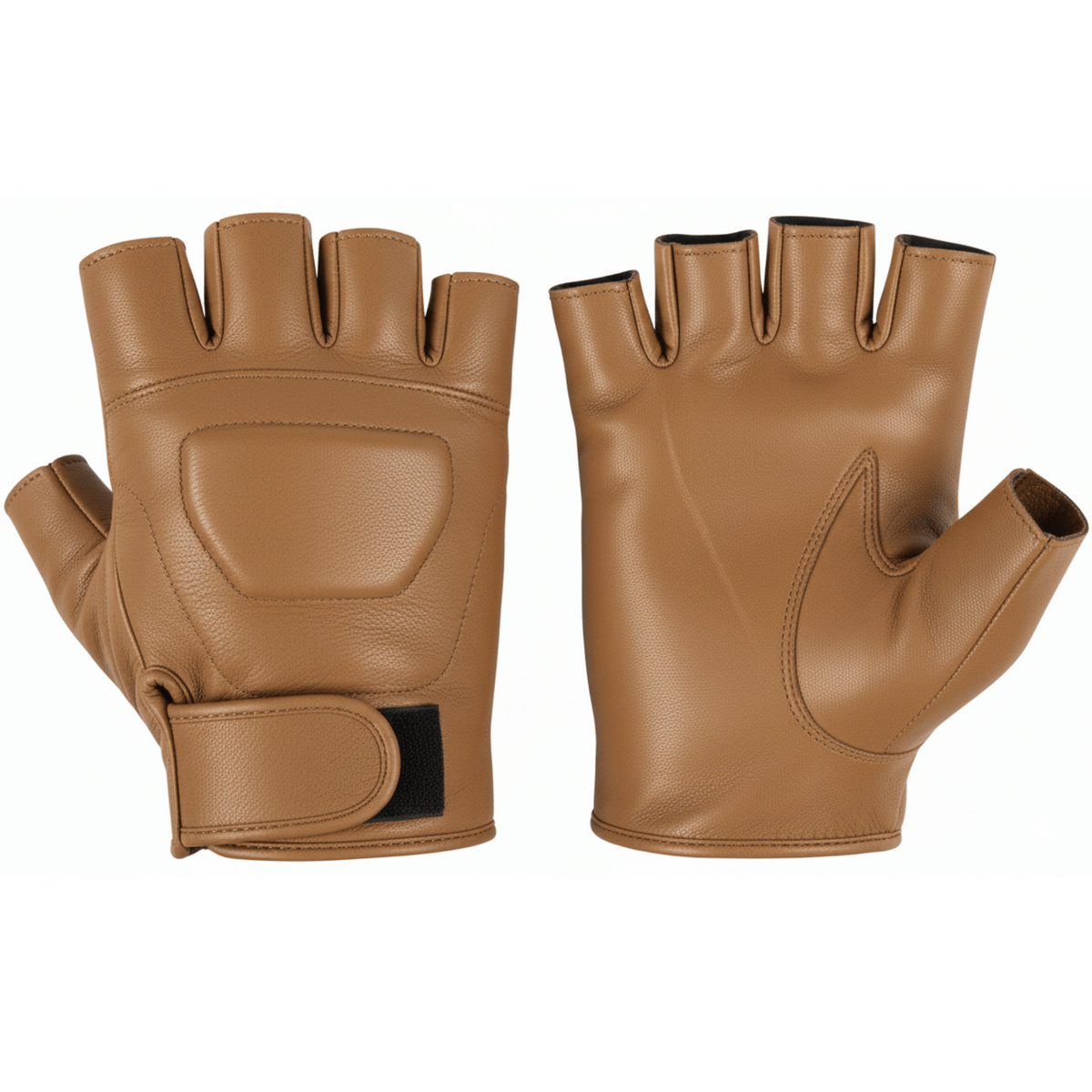Fingerless Leather Gloves for Men in Nappa Leather