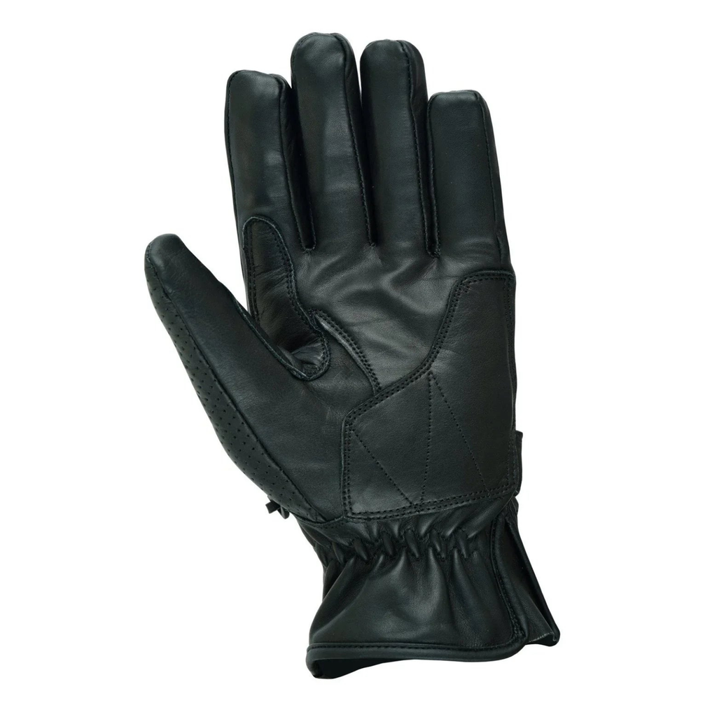 Motorcycle Gloves for Summer with Vintage Vented Leather Design