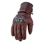 Leather Winter Gloves Men Armoured Motorcycle Riding Gloves