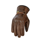 Motorcycle Gloves for Summer with Vintage Vented Leather Design