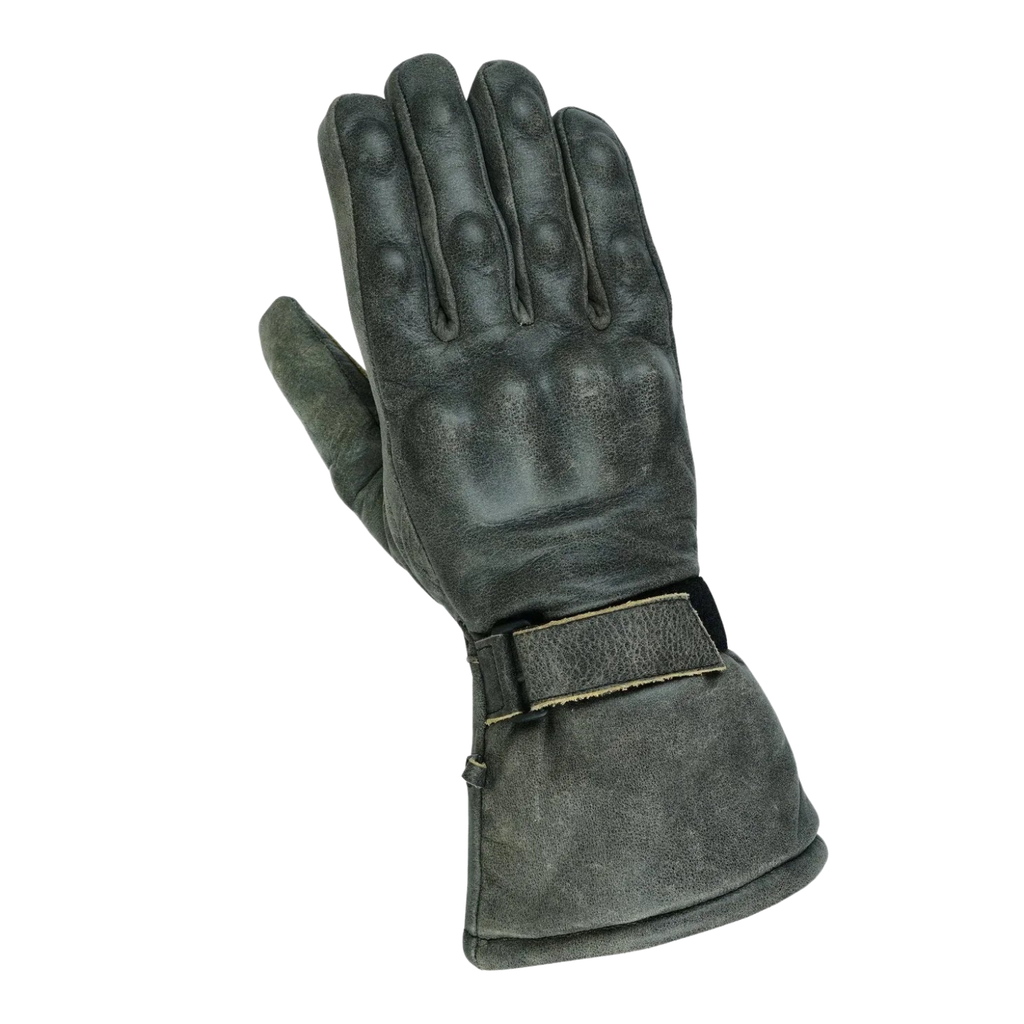 Biker Leather Gloves with Waterproof Thermal Protection