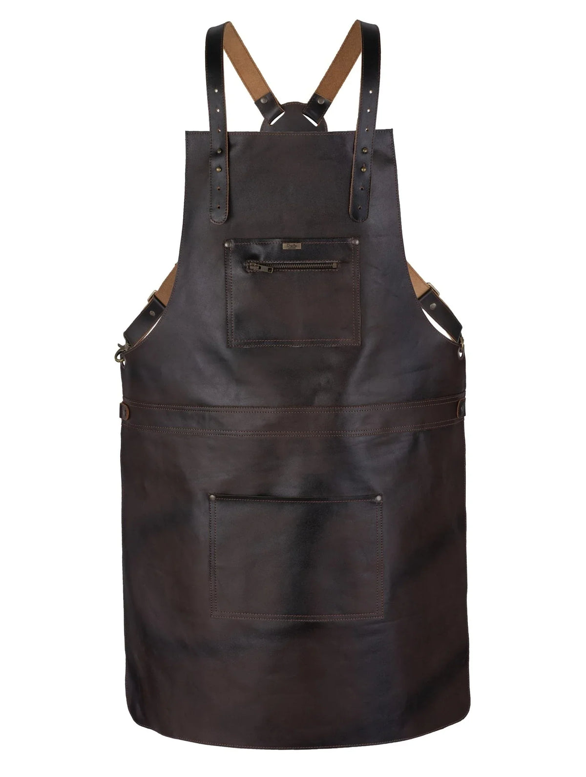 Chef Apron with Cross Back Straps and Utility Pockets