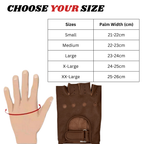 Fingerless Leather Gloves for Men in Nappa Leather