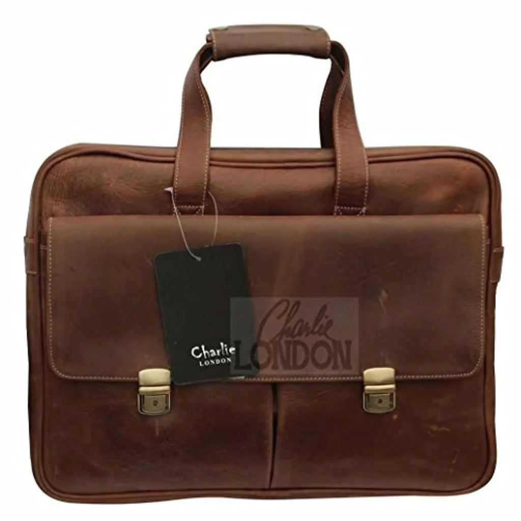 Leather Bag for Laptop for Men Vintage Messenger Business Style