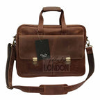 Leather Bag for Laptop for Men Vintage Messenger Business Style