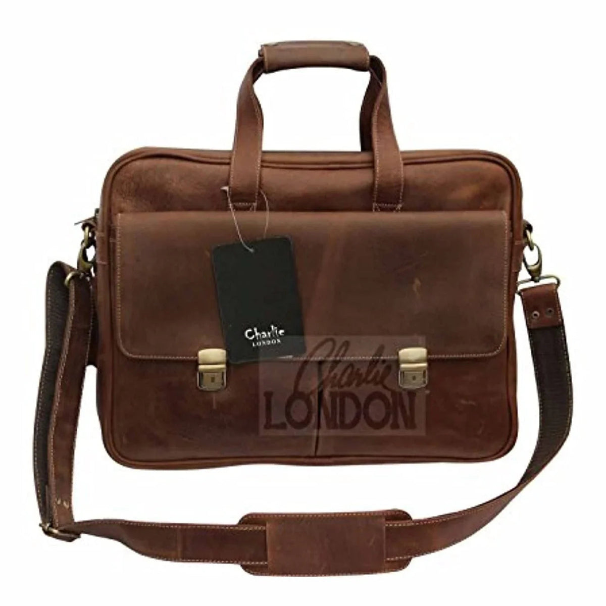 Leather Bag for Laptop for Men Vintage Messenger Business Style