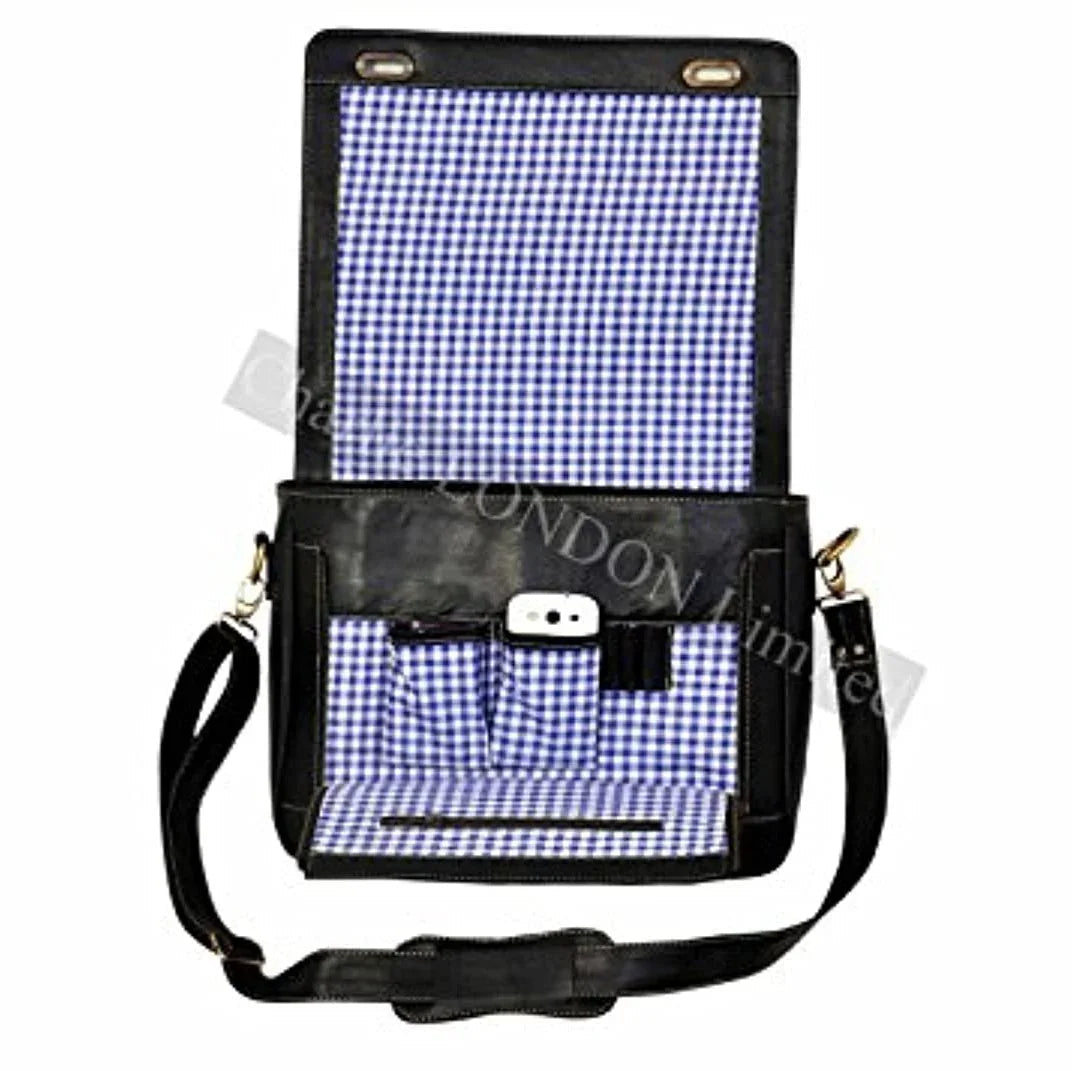 Leather Bag Men Laptop Messenger for Work, Travel & University