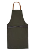 Kitchen Apron with Leather Pockets and Adjustable Fit