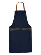 Kitchen Apron with Leather Pockets and Adjustable Fit