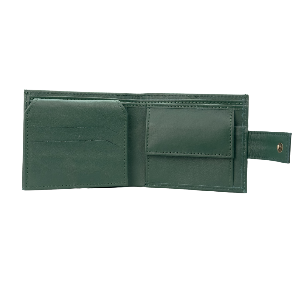 Men's Leather Wallets With Woven Trifold RFID Design