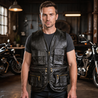 Biker Vest for Riding, Outdoor and Casual Wear