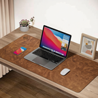 Genuine Leather Desk Mat with Waterproof Non-Slip Surface for Office