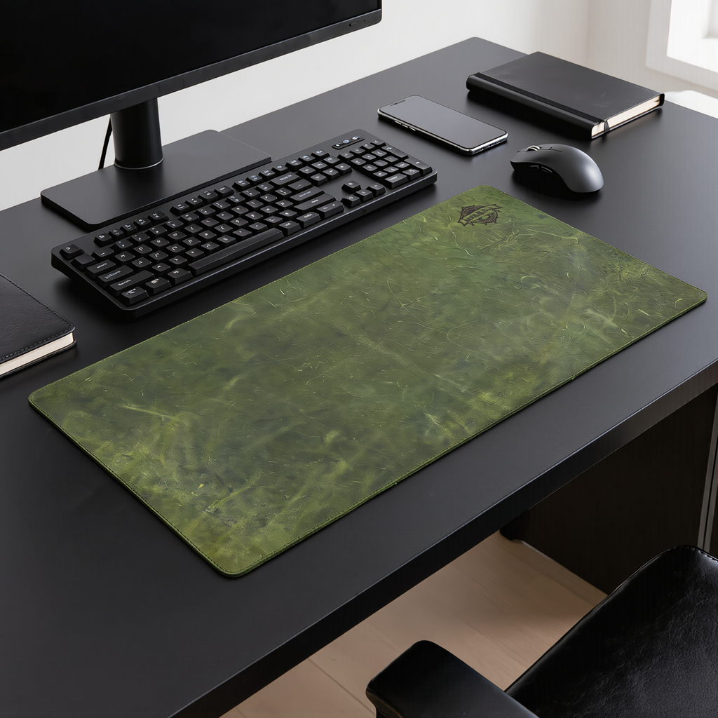 Genuine Leather Desk Mat with Waterproof Non-Slip Surface for Office