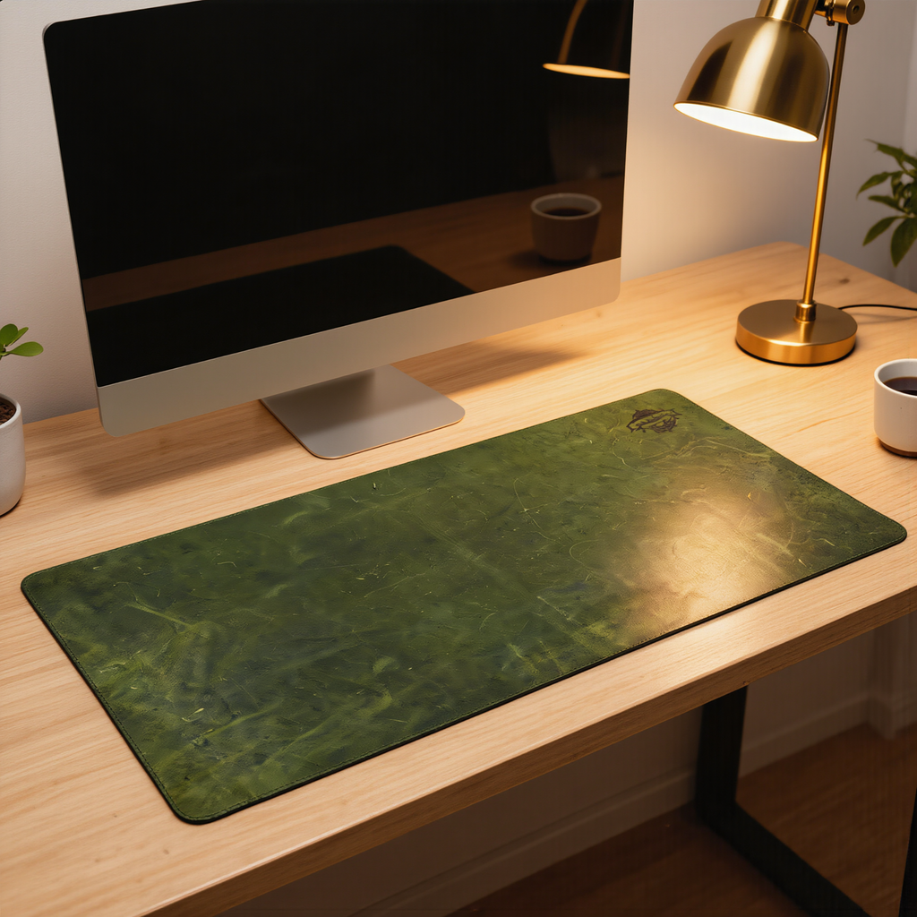 Genuine Leather Desk Mat with Waterproof Non-Slip Surface for Office