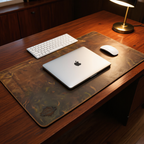 Genuine Leather Desk Mat with Waterproof Non-Slip Surface for Office