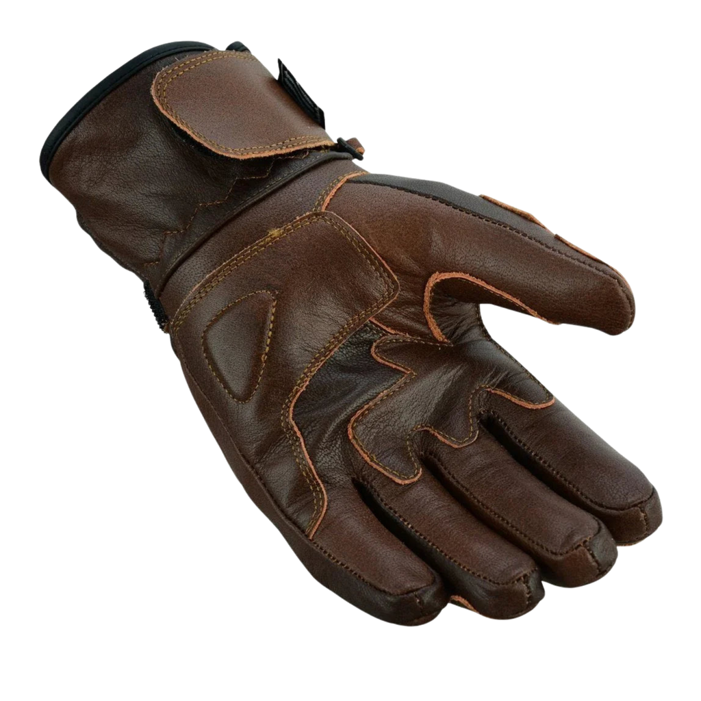 Leather Winter Gloves Men Armoured Motorcycle Riding Gloves