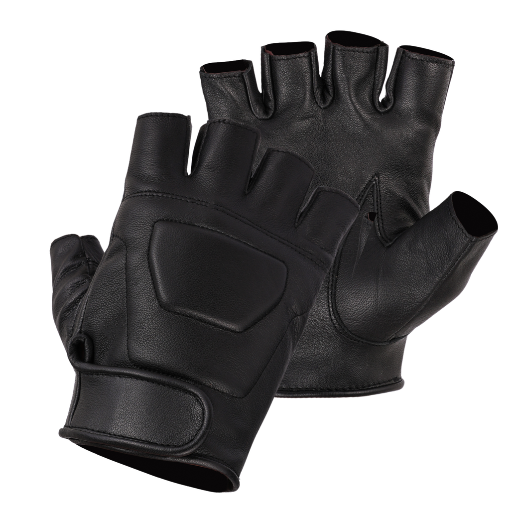 Fingerless Leather Gloves for Men in Nappa Leather