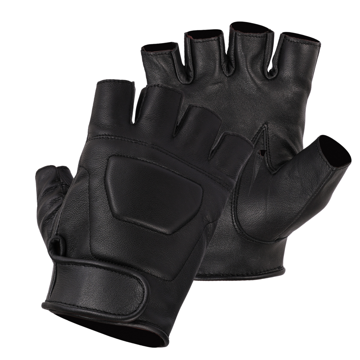 Fingerless Leather Gloves for Men in Nappa Leather