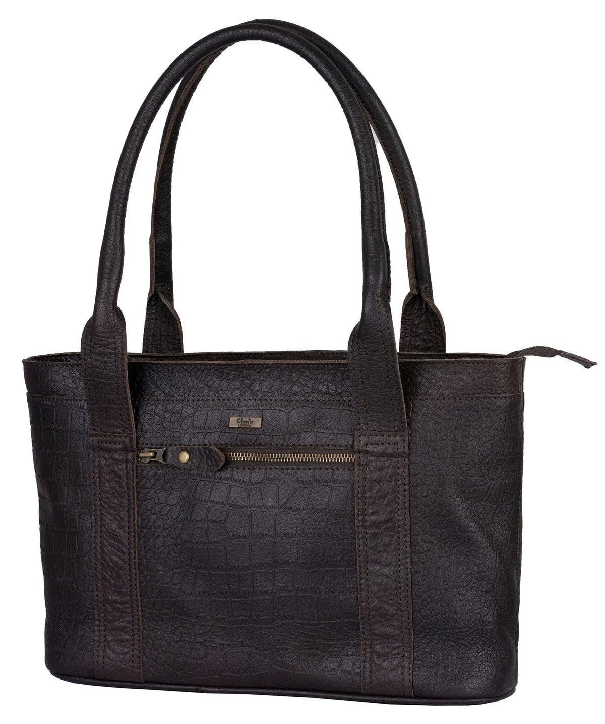 Leather Handbags for Women with Crocodile Print and Shoulder Strap
