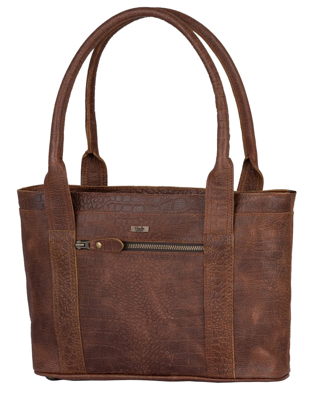 Leather Handbags for Women with Crocodile Print and Shoulder Strap