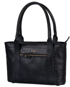 Leather Handbags for Women with Crocodile Print and Shoulder Strap