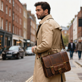 Best Leather Laptop Bag Vintage Messenger for Office & Travel
