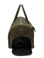 Mens Duffle Bag in Crazy Horse Leather with Shoe Compartment