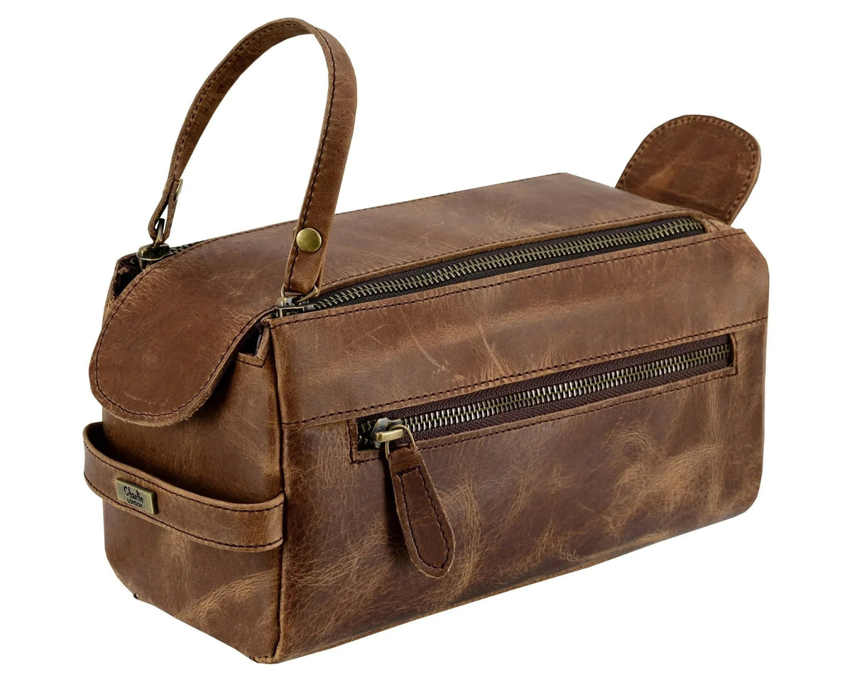 Mens Toiletry Bag Travel Dopp Kit with Spacious Zip Storage