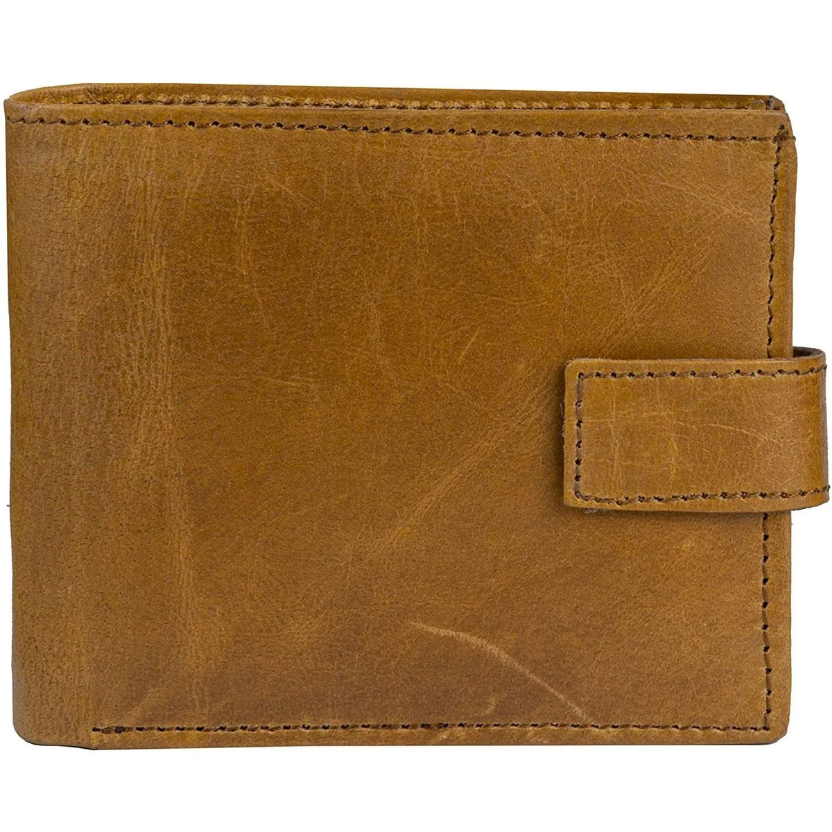 Men's Leather Wallets With Woven Trifold RFID Design
