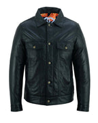 Best Men's Leather Jackets  Black Napa Trucker by Gallanto