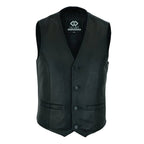 Mens Biker Vest in Classic Soft Leather and Suede Styles