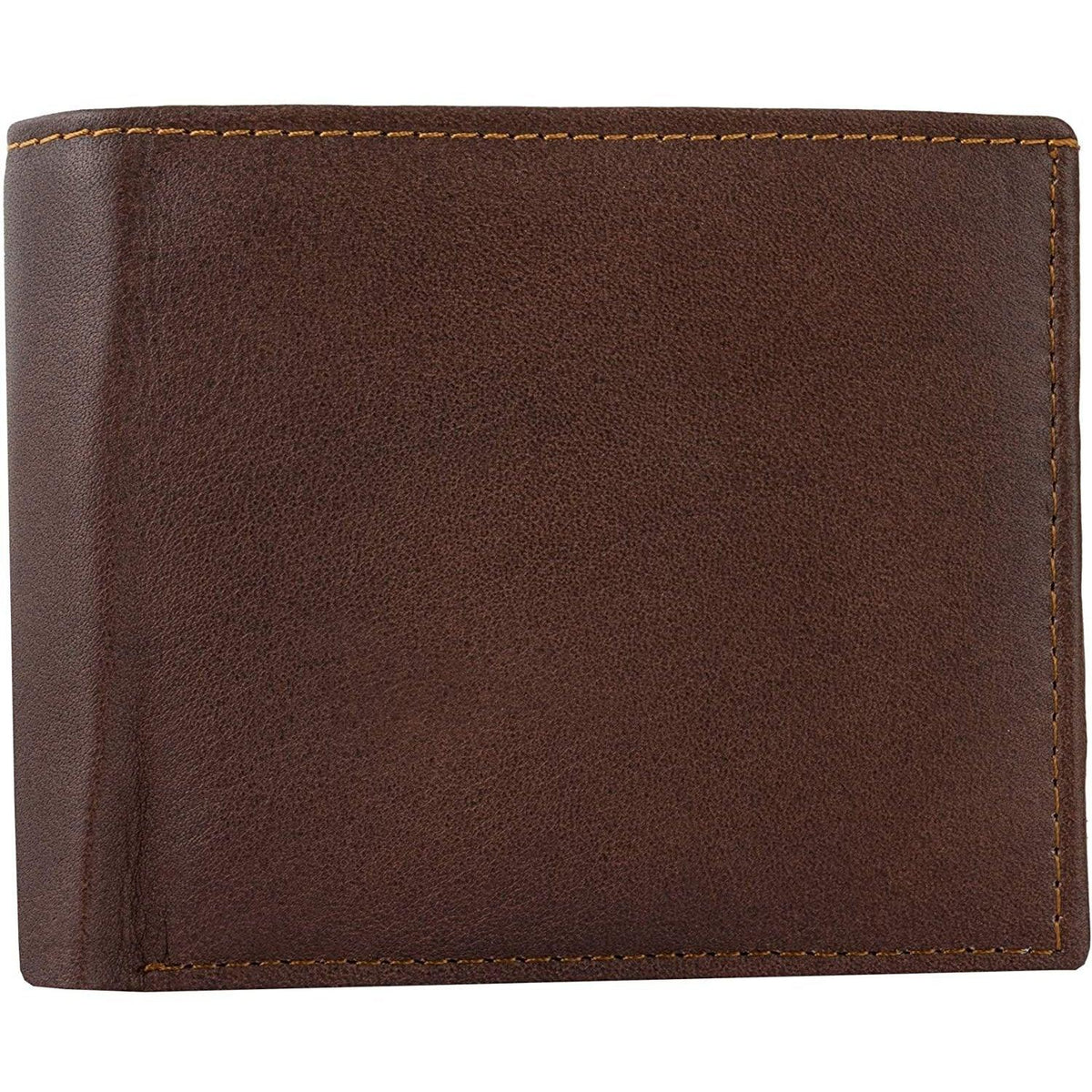 Genuine Cowhide Leather RFID Bifold Mens Wallet Designer