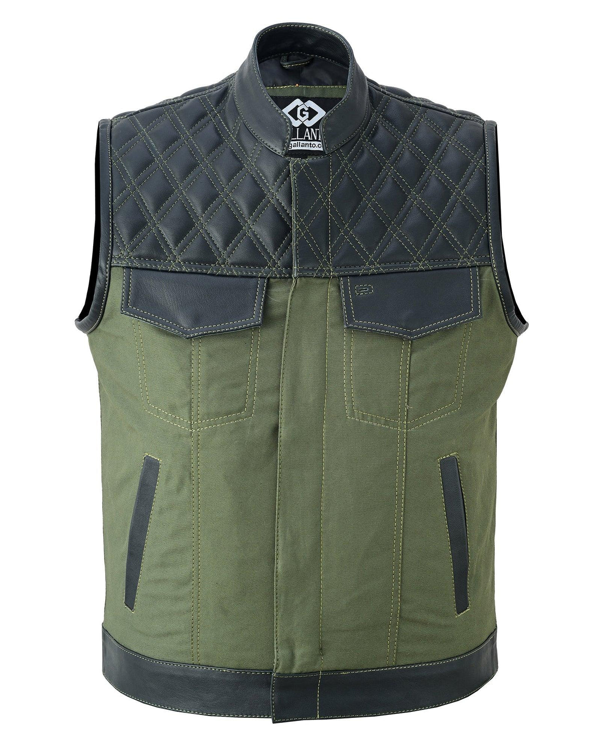 Biker Vest for Men in Leather, Denim and Camo Styles