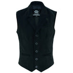 Leather Mens Dress Vest in Sheepskin and Goat Suede