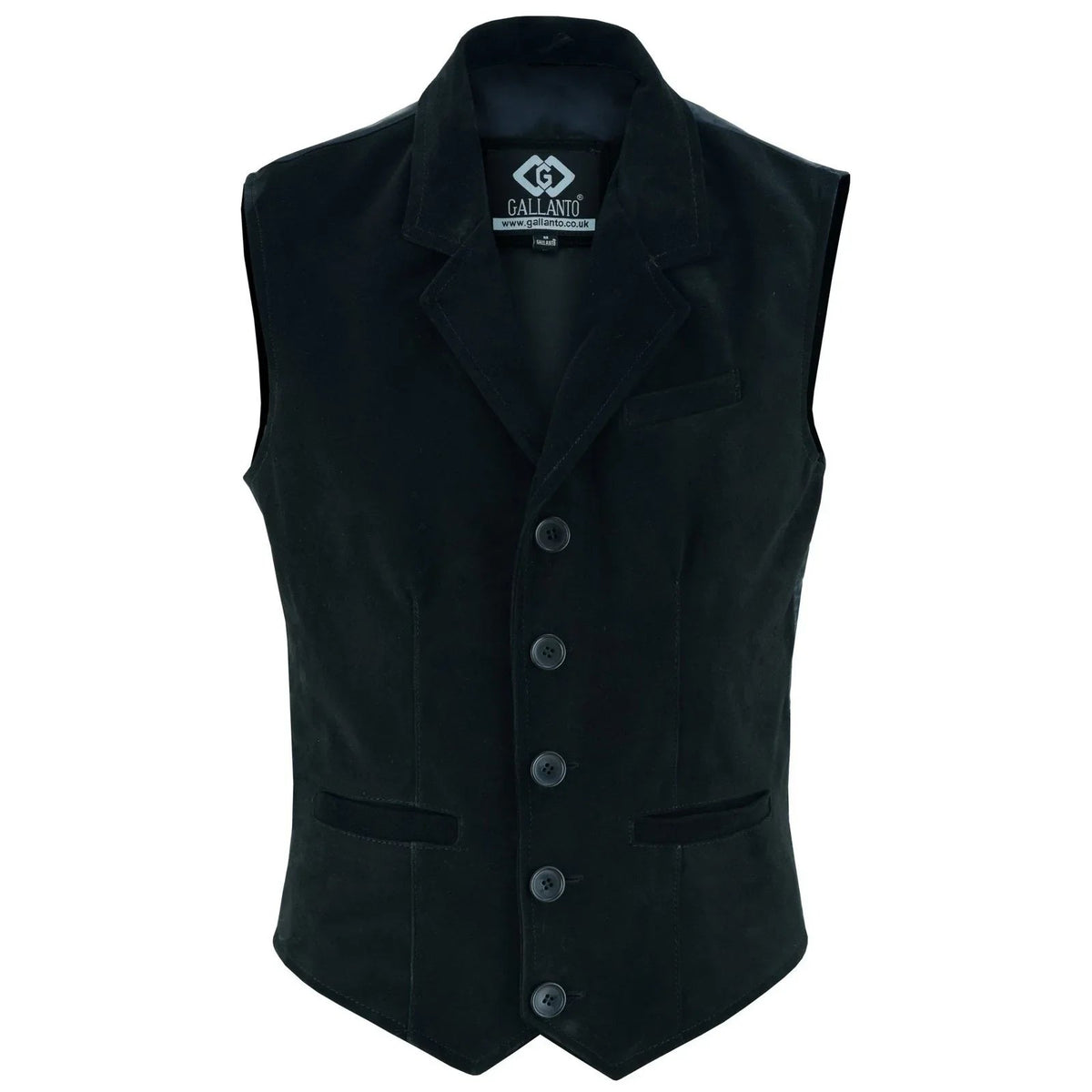 Leather Mens Dress Vest in Sheepskin and Goat Suede