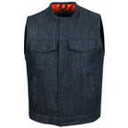 Biker Vest for Men in Leather, Denim and Camo Styles