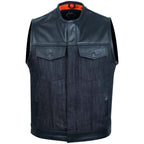 Biker Vest for Men in Leather, Denim and Camo Styles
